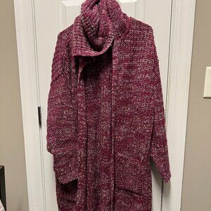 Sundance Plum Marled Space Dye Cardigan